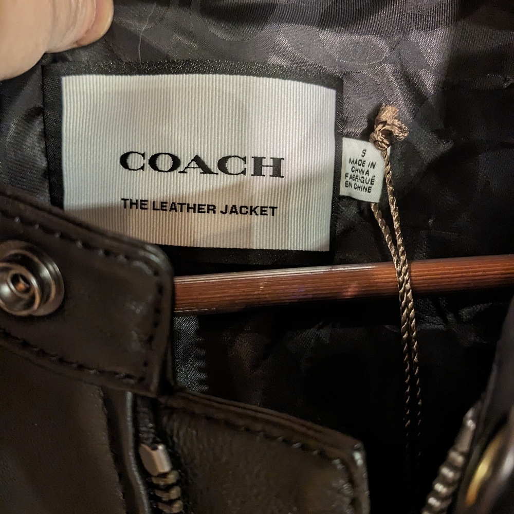 Women's Coach Brand Racer Leather Jacket